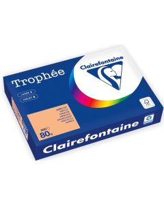 Ramette de papier 80g Trophée 500 feuilles A4 - Abricot CLAIREFONTAINE