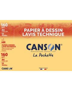 Photo Pochette de papier à dessin technique - A3 - 160 g : CANSON (200037103)