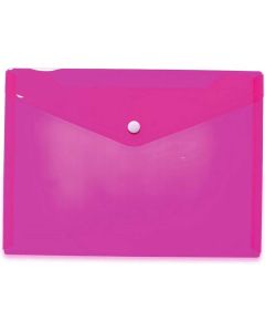 Pochette enveloppe A4 à bouton-pression - Violette Transparente HERMA