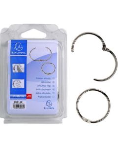 Anneaux articulés en acier - 38 mm : EXACOMPTA Lot de 10 image