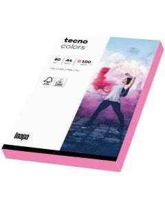 Ramette de papier 100 feuilles A4 - 80g - Rose Fluo TECNO