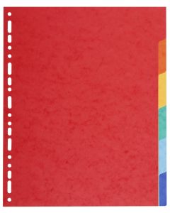 Jeu de 6 Intercalaires A4 maxi en carte recyclée teintée - Assortiment : EXACOMPTA Image