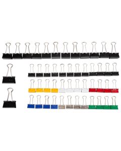 Pince double clip en acier - Largeur 19/25/32 mm - Assortiment MAUL Mauly Lot de 50