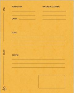 220109E Dossier de plaidoiries Exacompta Avocat Jaune