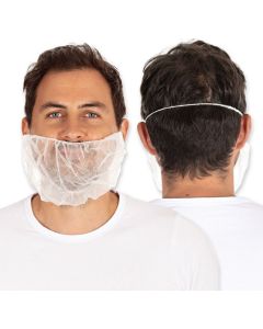 Couvre-barbe en PP non tissé - Taille unique - Blanc HYGOSTAR Lot de 100
