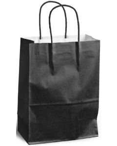 Sac en papier avec anse - 240 x 110 x 330 mm - Noir MAIL-MEDIA Lot de 200