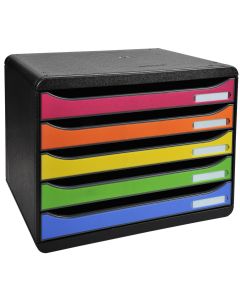 Module de rangement 5 tiroirs Big Box Plus - Multicolore : EXACOMPTA photo