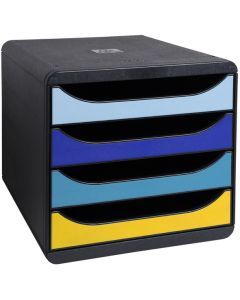 Module de rangement 4 tiroirs - Big Box : EXACOMPTA Bee Blue image