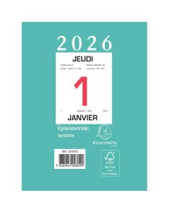 Bloc éphéméride 2026 - 134 x 98 mm EXACOMPTA 