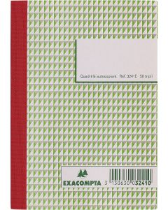 Lot de 10 manifolds 3241E : Quadrillés - Carnet Autocopiants Tripli - 148 x 105 mm