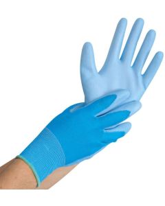 Gants de travail en nylon ULTRA FLEX MAIN - Bleu - Taille L HYGOSTAR