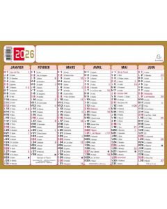Calendrier 2026 130 x 170 mm EXACOMPTA 34411E