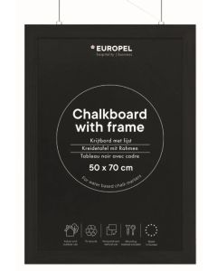 Ardoise avec cadre en bois - Noir - 500 x 700 mm : EUROPEL image