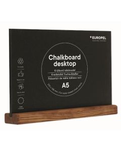 Présentoir de Table - A5/Paysage - Ardoise avec socle en bois de Pin : EUROPEL image
