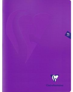 Cahier 24 x 32 cm - 96 pages - Petits Carreaux - Violet CLAIREFONTAINE Mimesys
