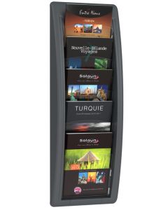 Porte-brochures mural A5 portrait - 1 compartiment - Transparent EUROPEL