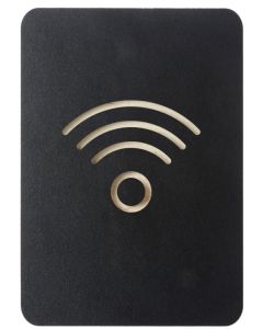 Pictogramme en bois adhésif - Noir - WC genre neutre EUROPEL