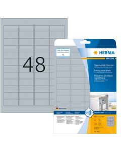 Étiquettes adhésives de signalisation Gris - 45,7 x 21,2 mm HERMA 4221 