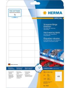 Étiquettes adhésives plastifiées - 48.3 x 25.4 mm - Très résistantes HERMA 4690