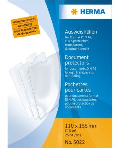 HERMA : Etui de protection pour document A6 110 x 155 mm 5022