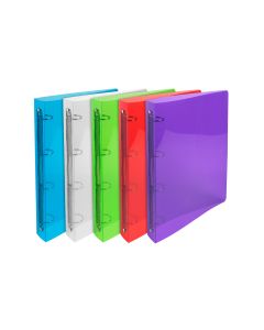 51298E Crystal : Classeur souple Assortiment - 4 anneaux