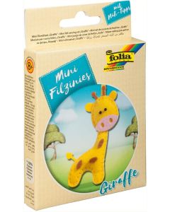 Kit de couture en feutrine pour fabriquer un Porte-clé - Girafe : FOLIA Filzinies Modèle