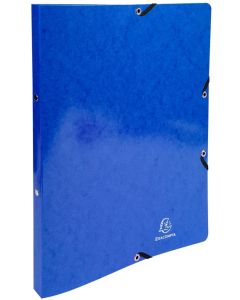54882E Classeur Exacompta 2 Anneaux Bleu foncé Carte lustrée Iderama