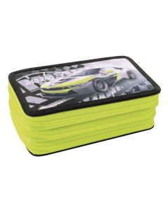 Étui scolaire Race Car - Noir/Jaune fluo - 36 pièces EBERHARD FABER