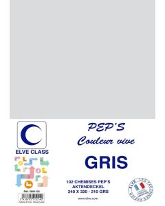 Chemise pour dossier A4 - Gris ELVE Pep's Lot de 102
