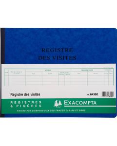 Registre des Visites (Cahier de suivi des visiteurs EXACOMPTA  6430E)