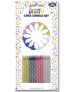 Bougies d'anniversaire Happy Birthday - 75 mm - Rose CLAIREFONTAINE