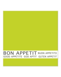 Serviettes de table - Bon Appétit - Vert PAP STAR 82945