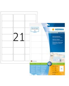 Étiquettes adhésives blanches - Multi-usages - 63,5 x 38,1 mm Herma 8632
