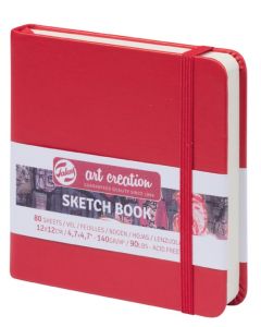 Carnet de croquis Rouge - 90 x 140 mm - Portrait ROYAL TALENS Art Creation Exemple modèle