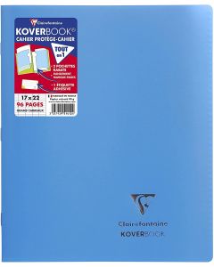 CLAIREFONTAINE : Cahier Séyès 96 pages - 170 x 220 mm - KOVERBOOK Bleu Visuel