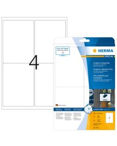 Étiquettes adhésives de signalisation - Blanc - 99,1 x 139 mm HERMA 9534 