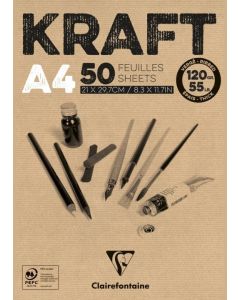 Bloc spiralé de 30 feuilles - Papier à dessin à Grain - A5 CLAIREFONTAINE