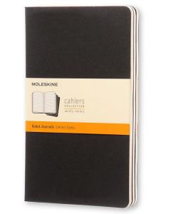 Carnet de Notes Ligné 21 x 13 cm - Noir MOLESKINE Lot de 3