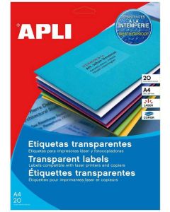 Étiquettes résistantes aux intempéries - 63,5 x 38,1 mm APLI 119027 Lot de 420