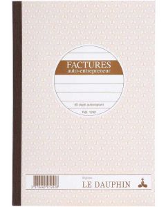 Facturier Auto-Entrepreneur Carnet 210 x 148 mm  Le DAUPHIN 1242D