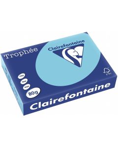 Ramette de papier Trophée de 500 feuilles A4 - Bleu alizé : CLAIREFONTAINE Visuel