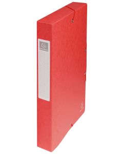 Boîte de classement Carte lustrée - Dos 40 mm - Rouge EXACOMPTA Visuel