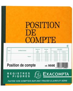 EXACOMPTA 950E : Position de compte - 210 x 190 mm Visuel