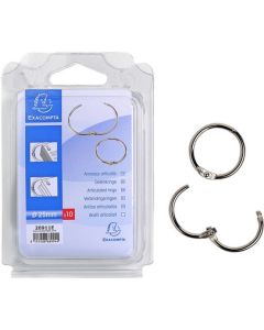 Anneaux articulés en acier - 25 mm : EXACOMPTA Lot de 10 image