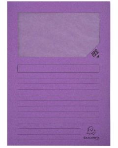 Lot de 100 Chemises à fenêtre - Violet : EXACOMPTA Forever Image