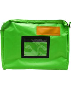 Sac Navette à soufflet avec zip - 400 x 300 mm - Vert : JPC Visuel