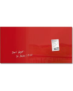 SIGEL : Tableau magnétique en verre - 910 x 460 mm - GL147 - Rouge