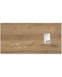 Tableau magnétique en verre - 910 x 460 mm - Bois Naturel SIGEL Artverum