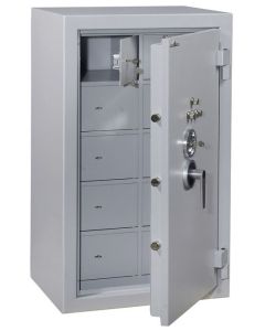 HARTMANN Armoire forte blindée 20 compartiments - Serrure à clé et tubes compteurs - 510 L