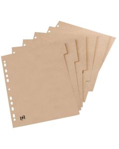 Photo Jeu de 6 intercalaires neutres - 225 x 297 mm - Beige OXFORD Touareg